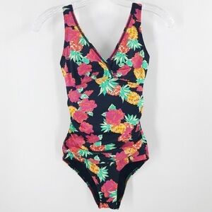 Sunseeker 6 D One Piece Pineapple Floral Swimsuit